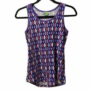 VERA BRADLEY Purple Printed Racerback Tank Top Sz: Small